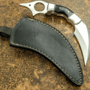 Beautiful Custom Handmade D2 Steel Karambit Knife With Lather Sheath