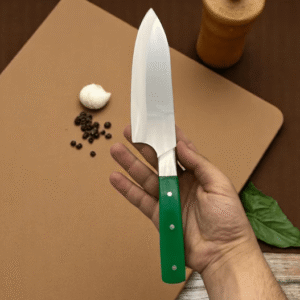 Hand Forged Chef Knife: 4116 German Steel with Mica Handle